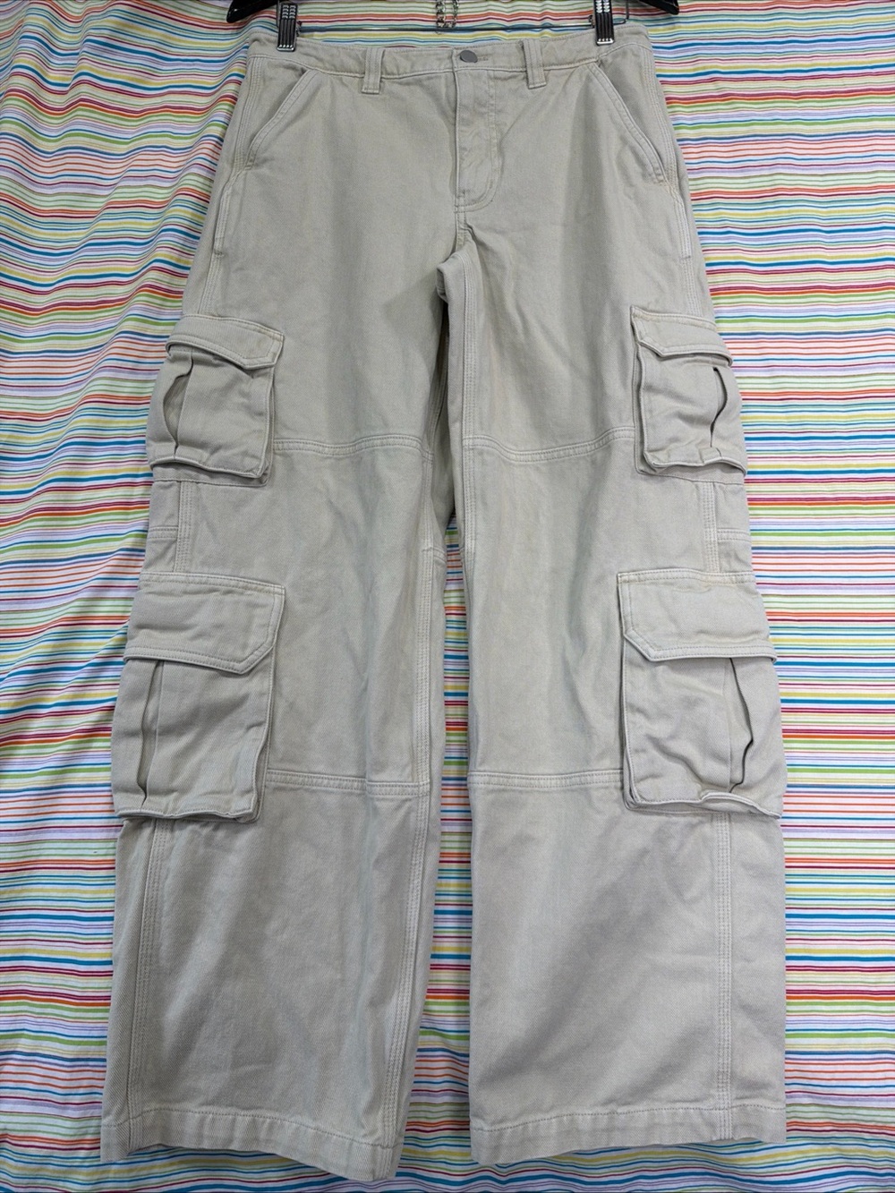 Aritzia TNA Cargo Pants Womens Size 8 Mid Rise Loose Baggy Wide Leg Retro Y2K